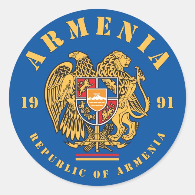 Sticker Rond Armoiries de l'Arménie (Devant)