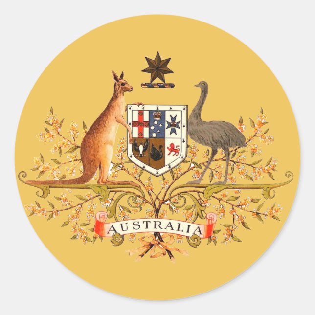 Sticker Rond armoiries de l'australie (Devant)