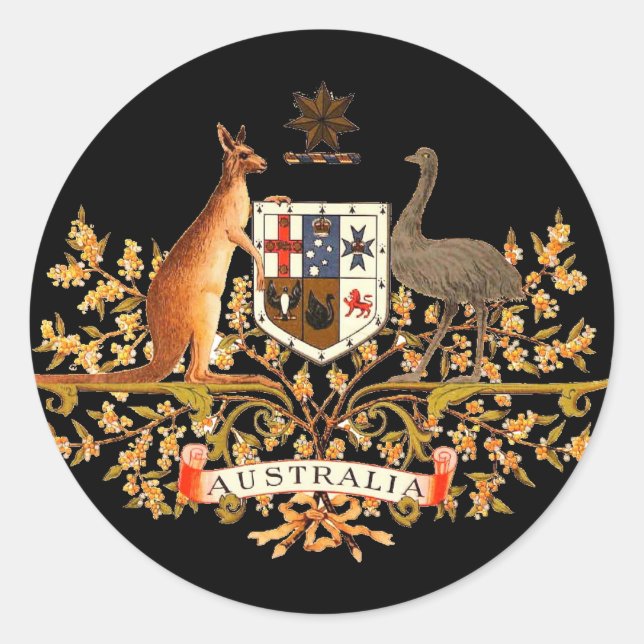 Sticker Rond armoiries de l'australie (Devant)