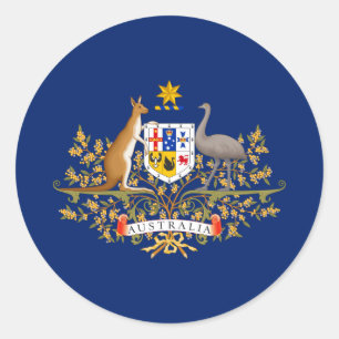 Sticker Rond Armoiries de l'Australie, Australie