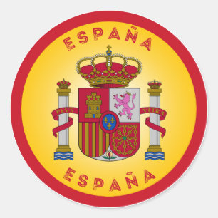 Sticker Rond Armoiries de l'Espagne Forme du cercle