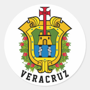 Sticker Rond Armoiries de l'État de Veracruz (Mexique)