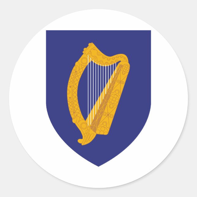 Sticker Rond Armoiries de l'Irlande (Devant)