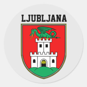 Sticker Rond Armoiries de Ljubljana - SLOVENIE