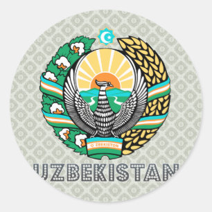 Sticker Rond Armoiries de l'Ouzbékistan