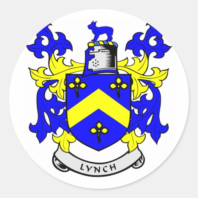 Sticker Rond Armoiries de LYNCH (Devant)