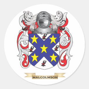 Sticker Rond Armoiries de Malcolmson (crête de famille)