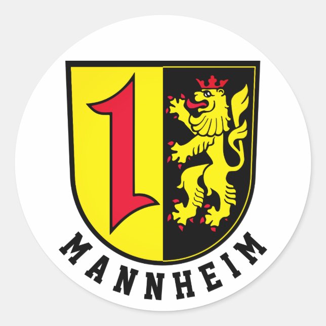 Sticker Rond Armoiries de Mannheim (Devant)