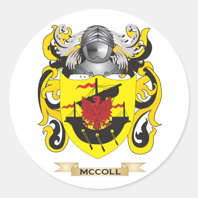 Sticker Rond Armoiries de McColl (crête de famille) (Devant)