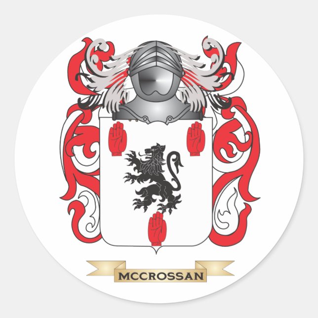 Sticker Rond Armoiries de McCrossan (crête de famille) (Devant)