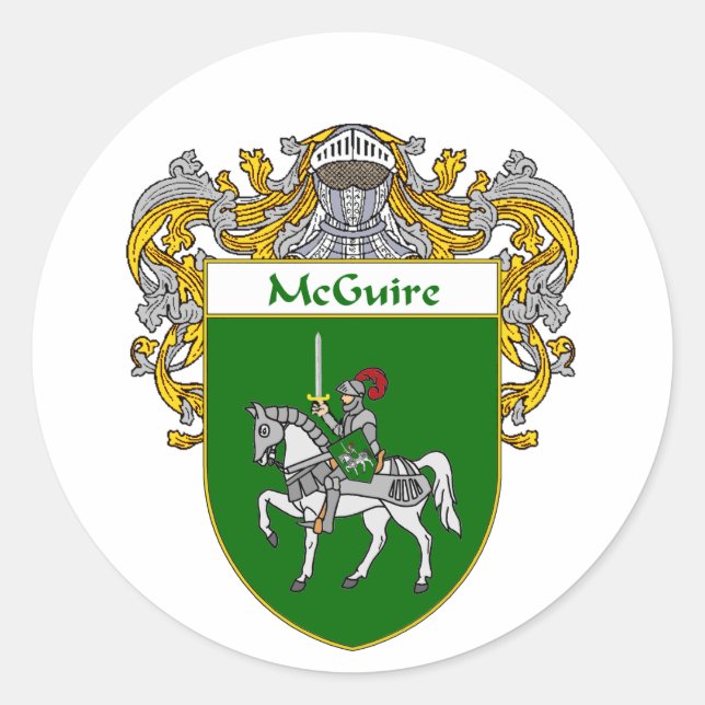 Sticker Rond Armoiries de McGuire (moulées) (Devant)