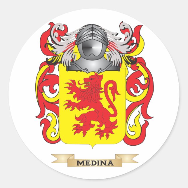 Sticker Rond Armoiries de Médina (crête de famille) (Devant)