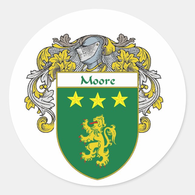Sticker Rond Armoiries de Moore (mannequins) (Devant)