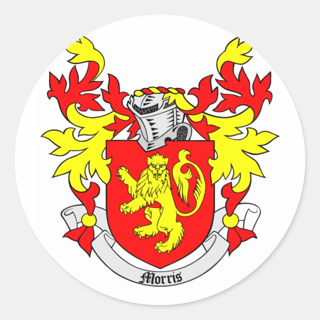 Sticker Rond Armoiries de MORRIS (Devant)