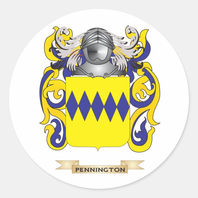 Sticker Rond Armoiries de Pennington (crête de famille) (Devant)