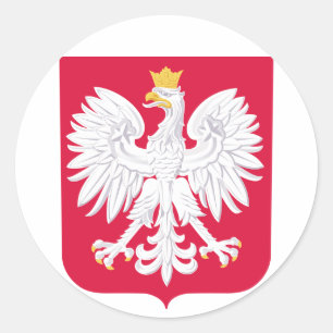 Sticker Rond Armoiries de Pologne