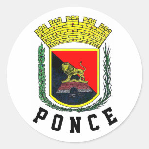 Sticker Rond Armoiries de Ponce - Porto Rico