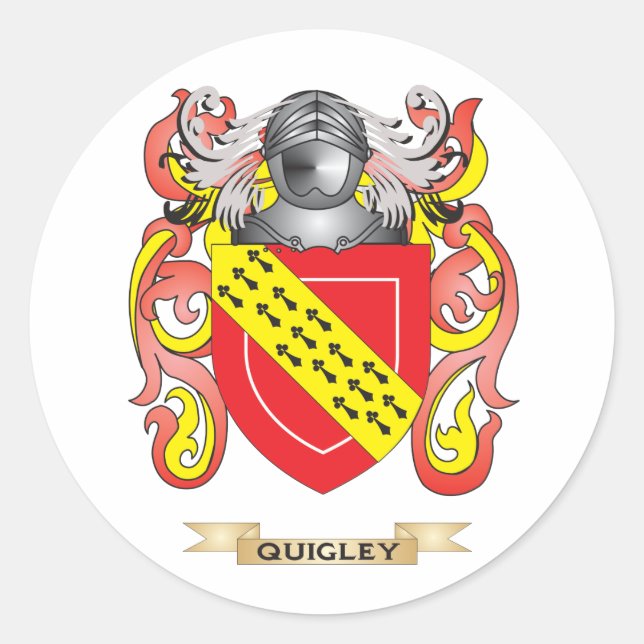 Sticker Rond Armoiries de Quigley (crête de famille) (Devant)