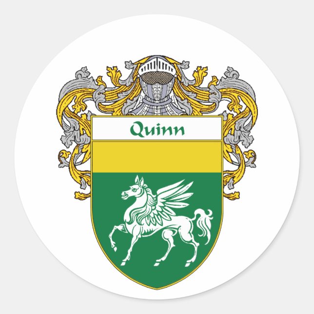 Sticker Rond Armoiries de Quinn (mannequins) (Devant)