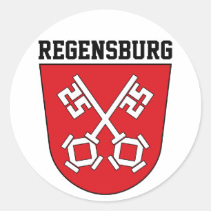 Sticker Rond Armoiries de Ratisbonne, Allemagne