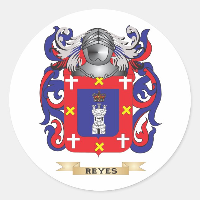 Sticker Rond Armoiries de Reyes (armoiries de la famille) (Devant)