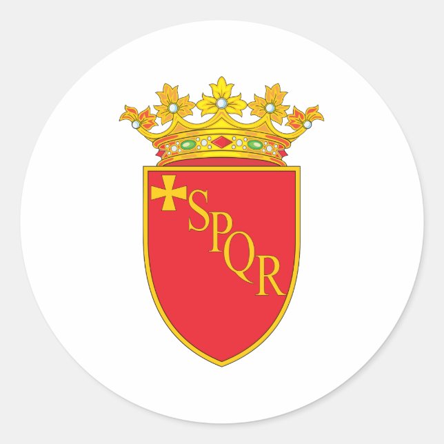 Sticker Rond Armoiries De Rome (Devant)