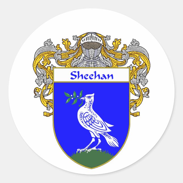 Sticker Rond Armoiries de Sheehan (mannequin) (Devant)