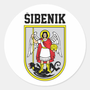 Sticker Rond Armoiries de Šibenik - Croatie