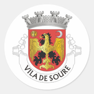 Sticker Rond Armoiries de Soure, Portugal