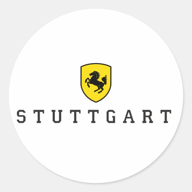 Sticker Rond Armoiries de Stuttgart (Devant)