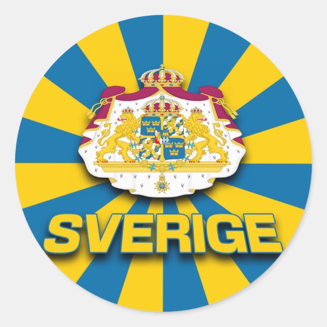 Sticker Rond Armoiries de Sverige (Devant)