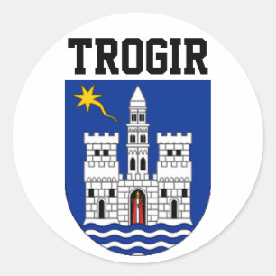 Sticker Rond Armoiries de Trogir, Croatie