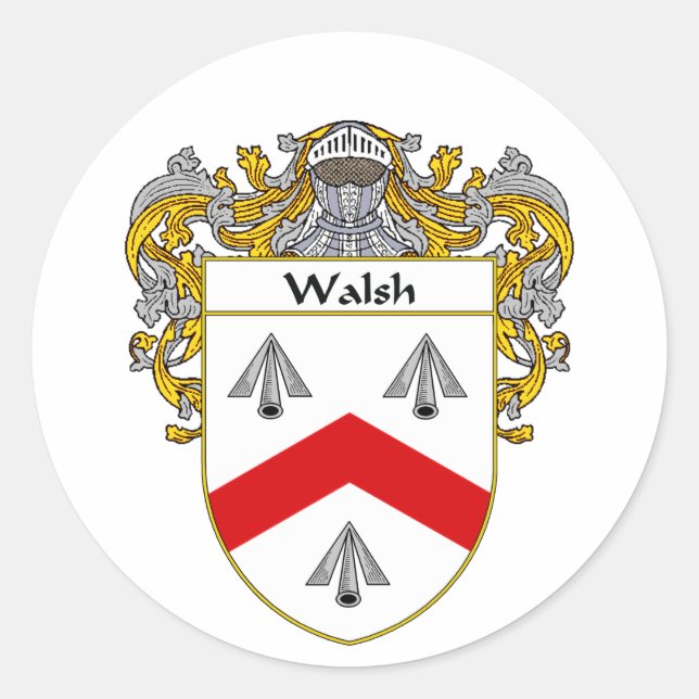 Sticker Rond Armoiries de Walsh (mannequins) (Devant)
