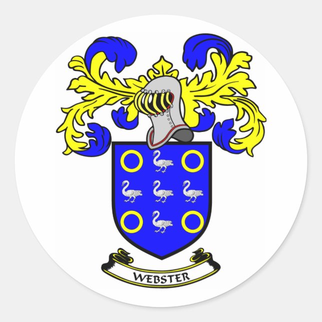 Sticker Rond Armoiries de WEBSTER (Devant)