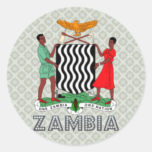 Sticker Rond Armoiries de Zambie