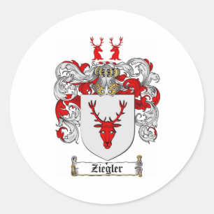 Sticker Rond Armoiries de Ziegler / Armoiries de la famille Zie