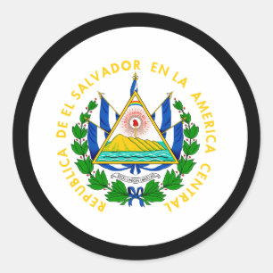Sticker Rond Armoiries d'El Salvador