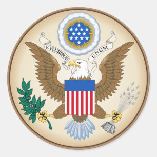 Sticker Rond Armoiries des États-Unis