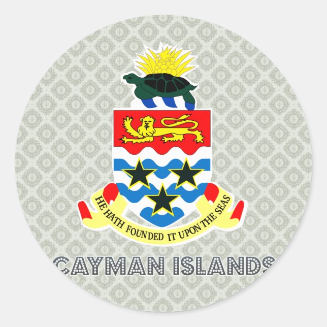 Sticker Rond Armoiries des îles Caïmans (Devant)