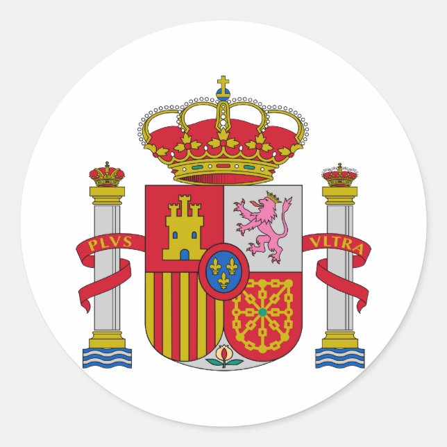 Sticker Rond Armoiries d'Espagne (Devant)