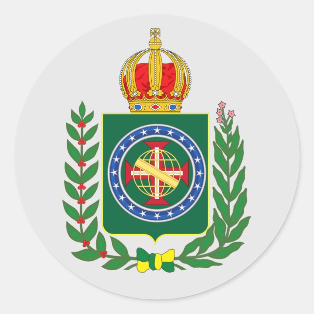Sticker Rond Armoiries - Deuxième Empire du Brésil (Devant)