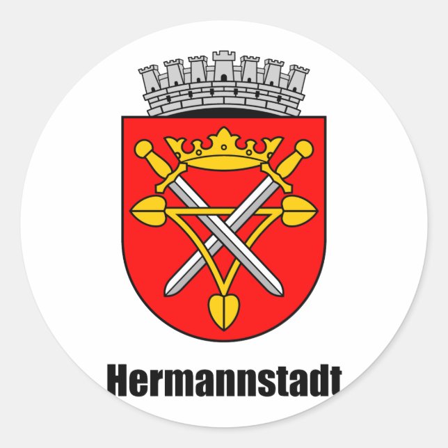Sticker Rond Armoiries d'Hermann (Devant)