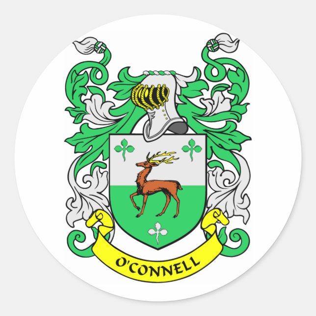 Sticker Rond Armoiries d'O'CONNELL (Devant)