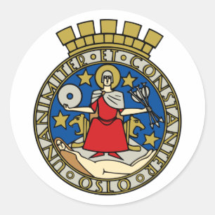 Sticker Rond Armoiries d'Oslo, Norvège
