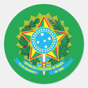 Sticker Rond Armoiries du Brésil