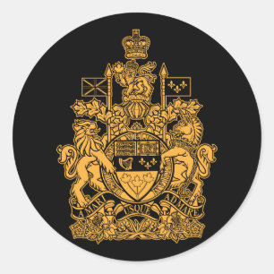 Sticker Rond Armoiries du Canada - Cimetière du Canada