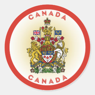 Sticker Rond Armoiries du Canada Forme du cercle