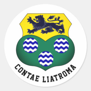 Sticker Rond Armoiries du comté de Leitrim, Irlande