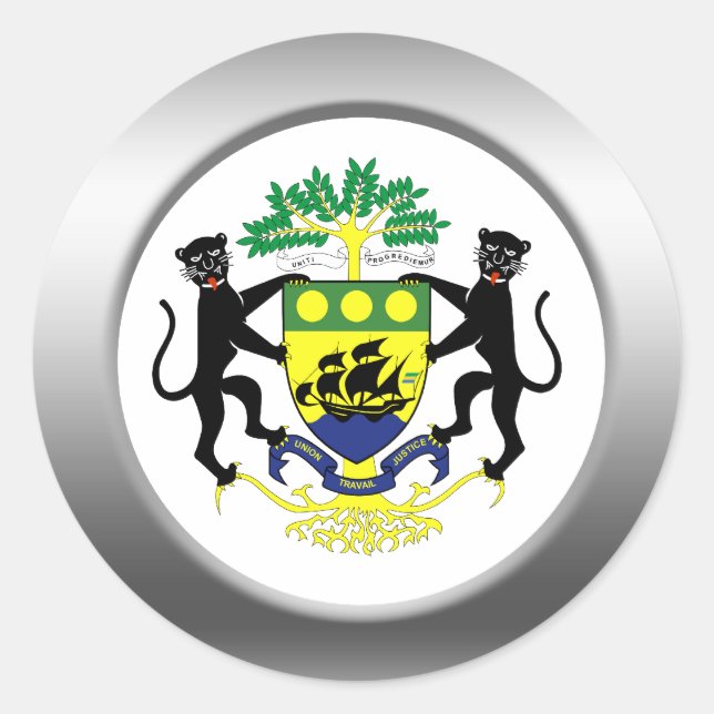 Sticker Rond Armoiries du Gabon (Devant)