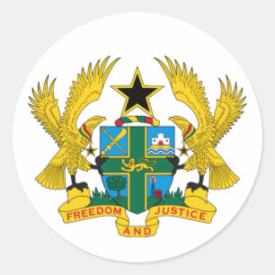 Sticker Rond Armoiries du Ghana